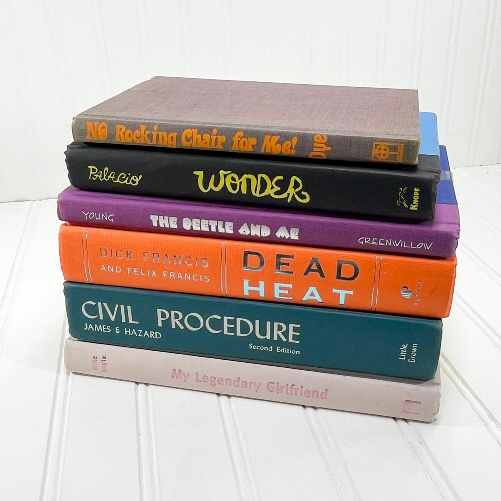 Rainbow Book Stack: Decorative Display Books - Home Decor‎